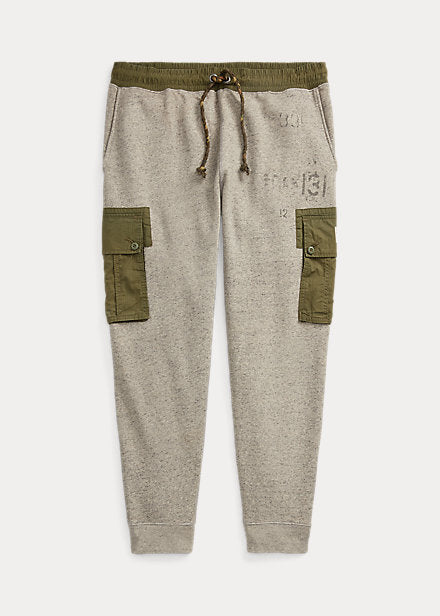 Polo Ralph Lauren Fleece Graphic Cargo Pant, Dark Vintage Heather