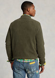 Polo Ralph Lauren Brushed Fleece Bomber Jacket, Service Green Heather