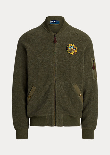 Polo Ralph Lauren Wool Graphic Full-Zip Sweater, Navy Multi