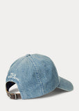 Polo Ralph Lauren Polo Bear Denim Ball Cap, Medium Wash