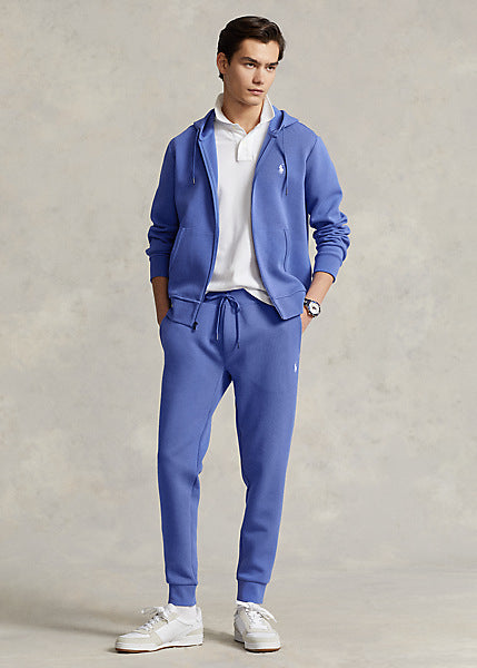 Polo Ralph Lauren Double Knit Full Zip Hoodie Maidstone Blue OZNICO
