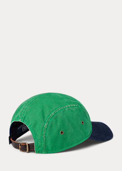 Polo Ralph Lauren Logo Canvas Five-Panel Cap, Lifeboat Green