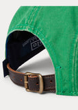 Polo Ralph Lauren Logo Canvas Five-Panel Cap, Lifeboat Green