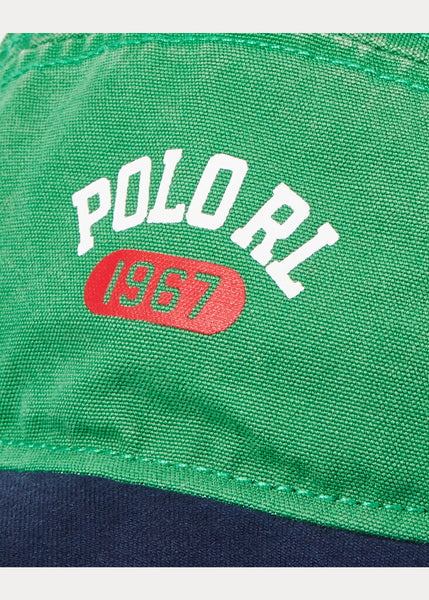 Polo Ralph Lauren Logo Canvas Five-Panel Cap, Lifeboat Green