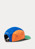 Polo Ralph Lauren Color-Blocked Canvas Five-Panel Cap, Blue Multi