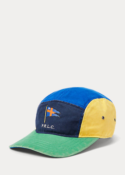 Polo Ralph Lauren Color-Blocked Canvas Five-Panel Cap, Blue Multi