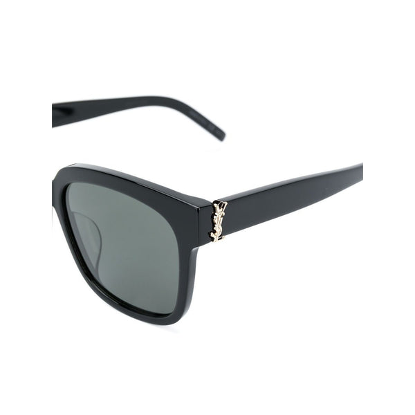 SAINT LAURENT Oversized Square Frame Sunglasses, Black-OZNICO