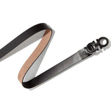 SALVATORE FERRAGAMO Adjustable Spike Gancini Belt, Black-OZNICO