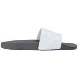 SALVATORE FERRAGAMO Groove 2 Slides, White-OZNICO