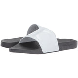 SALVATORE FERRAGAMO Groove 2 Slides, White-OZNICO