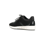 SALVATORE FERRAGAMO Low Top Sneaker, Black-OZNICO