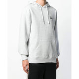 STUSSY Graphic Print Hoodie, Ash-OZNICO