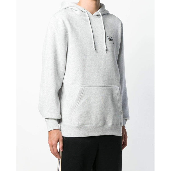 STUSSY Graphic Print Hoodie, Ash-OZNICO