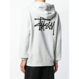 STUSSY Graphic Print Hoodie, Ash-OZNICO