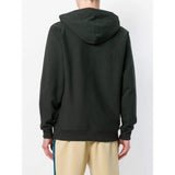 STUSSY Logo Embroidered Hoodie, Black-OZNICO