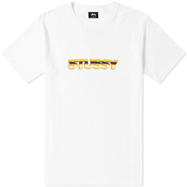 STUSSY Pure Gold T-Shirt, White-OZNICO