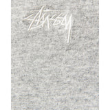 STUSSY Stock S/SL Crew T-Shirt, Grey-OZNICO