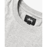 STUSSY Stock S/SL Crew T-Shirt, Grey-OZNICO