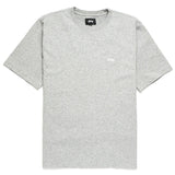 STUSSY Stock S/SL Crew T-Shirt, Grey-OZNICO