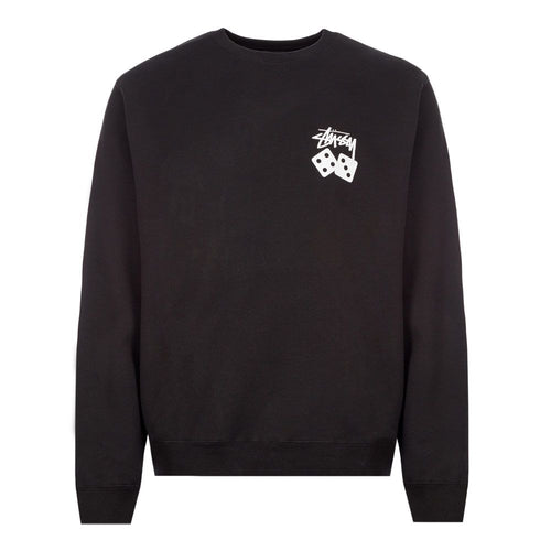 STUSSY Dice Crewneck Sweatshirt, Black