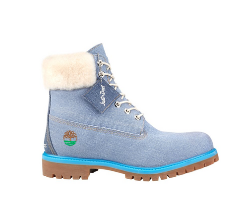 TIMBERLAND X JUST DON 6" Denim Boots (Grade-School), Blue-OZNICO