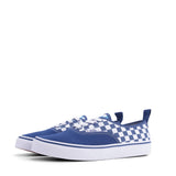 VANS Kids Authentic Elastic Lace Checkerboard White Blue