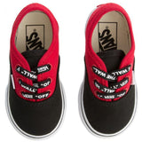 VANS (TD) Authentic Logo Pop, Black/ Red-OZNICO