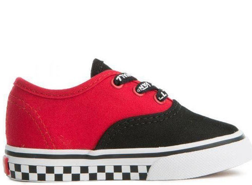 VANS (TD) Authentic Logo Pop, Black/ Red-OZNICO