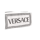 VERSACE 90's Vintage Logo Crossbody Belt Bag, White-OZNICO