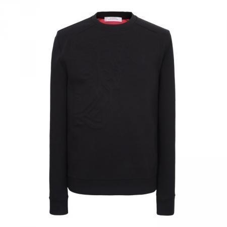 VERSACE COLLECTION Activewear Sweatshirt, Black-OZNICO