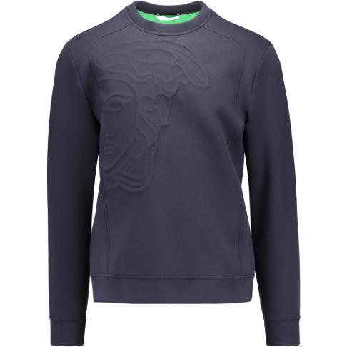 VERSACE COLLECTION Activewear Sweatshirt, Blue-OZNICO