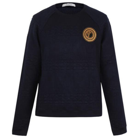 VERSACE COLLECTION Knitted Pullover Sweater, Black