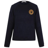 VERSACE COLLECTION Knit Sweatshirt, Navy-OZNICO