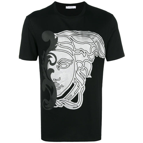 VERSACE COLLECTION Medusa Print T-Shirt, Black-OZNICO