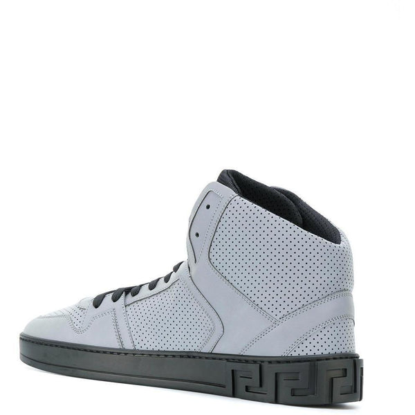 VERSACE Embossed High-top Sneakers-OZNICO