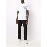 VERSACE Embroidered Medusa Polo Shirt, White-OZNICO