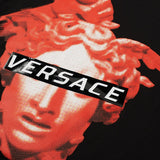 VERSACE Graphic Medusa Print T-Shirt, Black-OZNICO