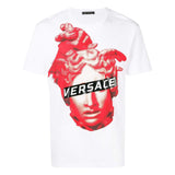 VERSACE Graphic Medusa Print T-Shirt, White-OZNICO