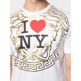 VERSACE I Love NY T-Shirt, Optical White-OZNICO