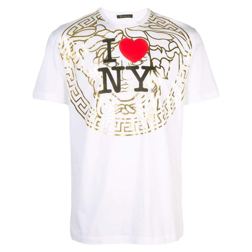 VERSACE I Love NY T-Shirt, Optical White-OZNICO