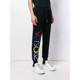 VERSACE Logo-Embroidered Sweatpants, Black-OZNICO