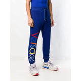 VERSACE Logo-Embroidered Sweatpants, Blue-OZNICO