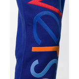 VERSACE Logo-Embroidered Sweatpants, Blue-OZNICO