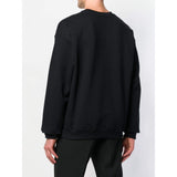 VERSACE Logo Embroidered Sweatshirt, Black-OZNICO