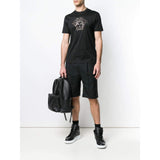 VERSACE Medusa Crystal-Embellished T-Shirt, Black-OZNICO