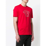 VERSACE Medusa Crystal-Embellished T-Shirt, Red-OZNICO