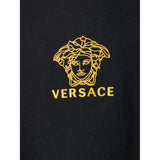 VERSACE Medusa Embroidered Hoodie, Black/ Gold-OZNICO