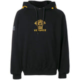 VERSACE Medusa Embroidered Hoodie, Black/ Gold-OZNICO