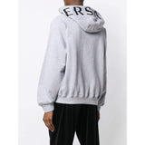 VERSACE Medusa Embroidered Hoodie, Light Grey/ Black-OZNICO