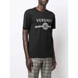 VERSACE Medusa Logo Printed T-Shirt, Black-OZNICO